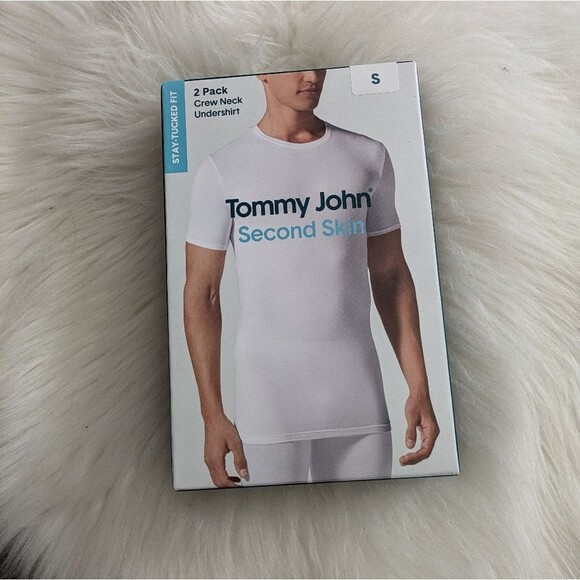 NWT NIB Tommy John Second Skin Stay Tucked In Undershirt Crew Neck S Small White - Picture 1 of 2